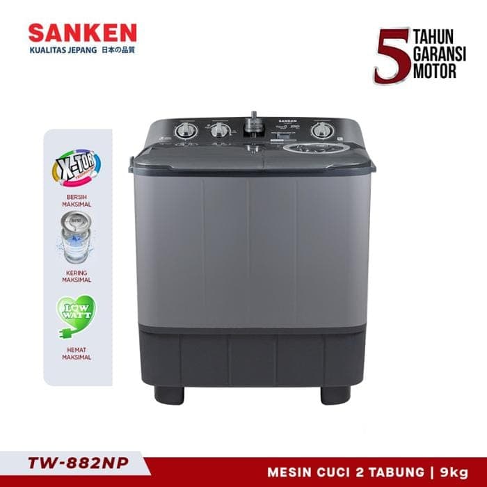Sanken TW-882NP Mesin Cuci 2 Tabung 9 Kg - foto 1